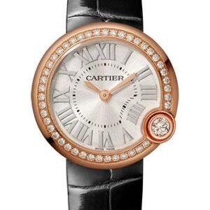 Cartier Ballon Blanc de Cartier Watch - 30 mm Pink Gold Case - Diamond Bezel - Black Alligator Strap - WJBL0005