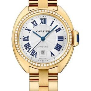 Cartier Cle de Cartier Watch - 31 mm Yellow Gold Diamond Case - Effect Dial - WJCL0004