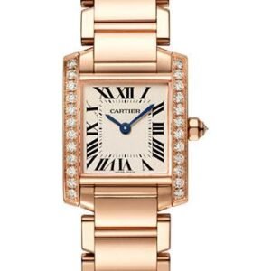 Cartier Tank Francaise Watch - 25 mm Pink Gold Diamond Case - WJTA0022