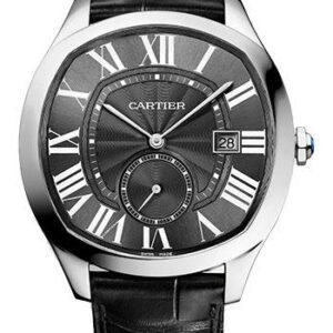 Cartier Drive de Cartier Watch - 40 mm x 41 mm Steel Case - Black Dial - Black Alligator Strap - WSNM0018