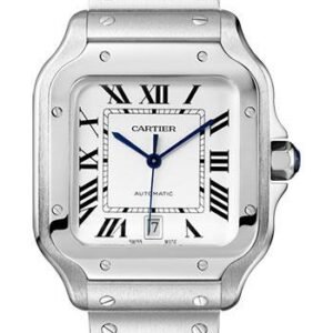Cartier Santos de Cartier Watch - 39.8 mm Steel Case - Silvered Dial - WSSA0018