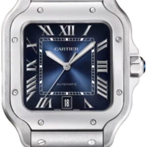 Cartier Santos De Cartier Large Automatic Steel Interchangeable Steel and Leather Bracelets - WSSA0071