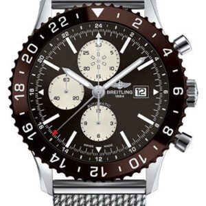 Breitling Chronoliner Watch - Steel - Bronze Dial - Steel Bracelet - Y2431033/Q621/152A