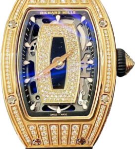 Richard Mille Lady Rose Gold Medium Set Diamond Onyx Dial | RM07-01 (8)