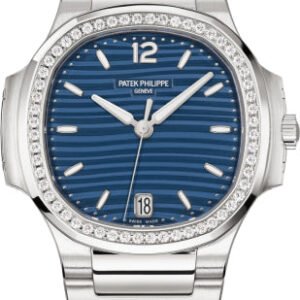 Patek Philippe Nautilus Ladies Stainless Steel Blue Dial Diamond Bezel | 7118/1200A-001