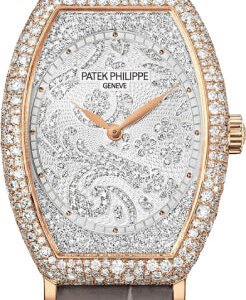 Patek Philippe Gondolo Ladies Guilloched Rose Gold Diamond Pave | 7099R-001