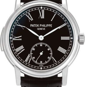 Patek Philippe Grand Complications 38mm Black Roman Platinum Leather Automatic | 5078P-010