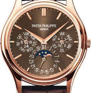 Patek Philippe Grand Complications Day-Date Annual Calendar Moon Phase Brown Dial Rose Gold Leather 37.2mm | 5140R-001