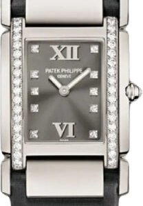 Patek Philippe Twenty~4 Ladies Medium 32 x 30mm Grey Diamond Roman White Gold Diamond Set Quartz | 4920G-001