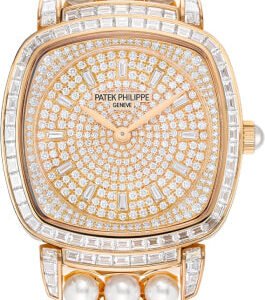 Patek Philippe Gondolo Ladies Diamond Pave Rose Gold Diamond Set Dial | 7042/100R-001
