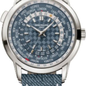 Patek Philippe Complications World Time Date White Gold Blue-Gray Dial | 5330G-001