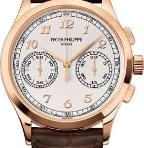 Patek Philippe Complications 39.4mm Silver Opaline Arabic Rose Gold Leather - 5170R-001