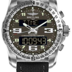 Breitling Cockpit B50 Watch - 46mm Titanium Case - Titanium Gray Dial - Anthracite Military Strap - EB5010B1/M532/100W/A20BASA.1