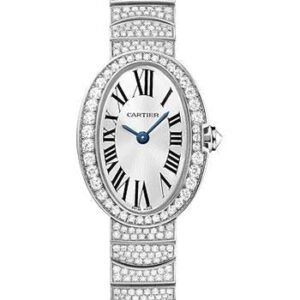 Cartier Baignoire Watch - Mini White Gold Diamond Case - Diamond Bracelet - HPI00327