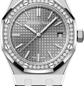 Audemars Piguet Royal Oak Stainless Steel 37mm Grey Dial Diamond Bezel | 15551ST.ZZ.1356ST.06
