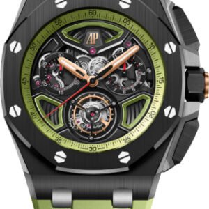 Audemars Piguet Royal Oak Offshore Selfwinding 43mm Flying Tourbillon Chronograph Ceramic Black/Green Dial | 26622CE.OO.D062CA.01