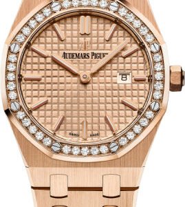 Audemars Piguet Royal Oak Quartz Rose Gold 33mm Diamond Dial | 67651OR.ZZ.1261OR.03