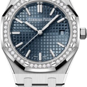 Audemars Piguet Royal Oak "50th Anniversary" 34mm Stainless Steel Blue Dial Diamond Bezel | 77451ST.ZZ.1361ST.02