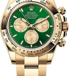 Rolex Cosmograph Daytona 40mm Yellow Gold Bright Green Golden Dial Yellow Gold Bezel Oyster Bracelet - 126508 - 2025