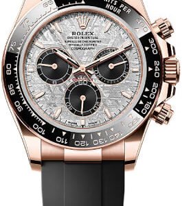Rolex Cosmograph Daytona 40mm Everose Gold Meteorite Black Dial Cerachrom Bezel Oysterflex Bracelet - 126515LN - 2025