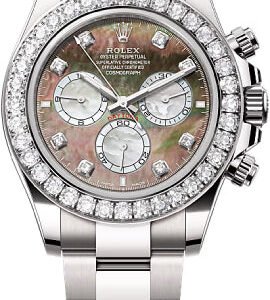 Rolex Cosmograph Daytona 40mm Black & White MOP Diamond-Set Dial Oyster Bracelet Diamond-Set Bezel - 126579RBR | 2024 Model