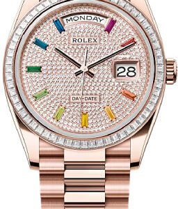Rolex Day-Date 36 36mm Diamond-Paved Dial Diamond-Set Bezel President Bracelet - 128395TBR | 2024 Model