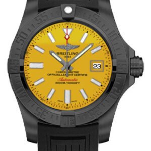 Breitling Avenger II Seawolf Limited Edition of 1000 Watch - 45mm Black Steel Case - Cobra Yellow Dial - Black Diver Pro III Strap - M17331E2/I530/153S/M20DSA.2