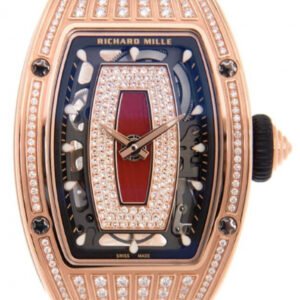 Richard Mille Lady Rose Gold Medium Set Diamond Jasper Dial RM 07-01