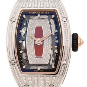 Richard Mille Lady White Gold Medium Set Diamond Jasper Dial RM 07-01