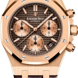 Audemars Piguet Royal Oak 41mm Selfwinding Chronograph Rose Gold Brown Dial Strap | 26239OR.OO.D821CR.01