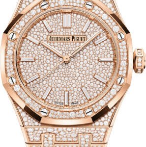 Audemars Piguet Royal Oak 37mm Self Winding Pink Rose Gold Diamond Dial | 15552OR.ZZ.1358OR.01